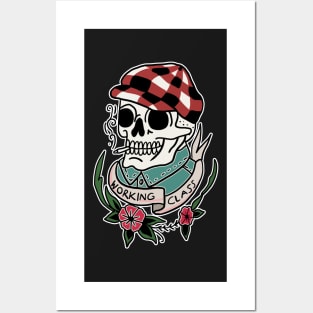 Tattoo Art Smoking Skull Working Class handdrawn Posters and Art